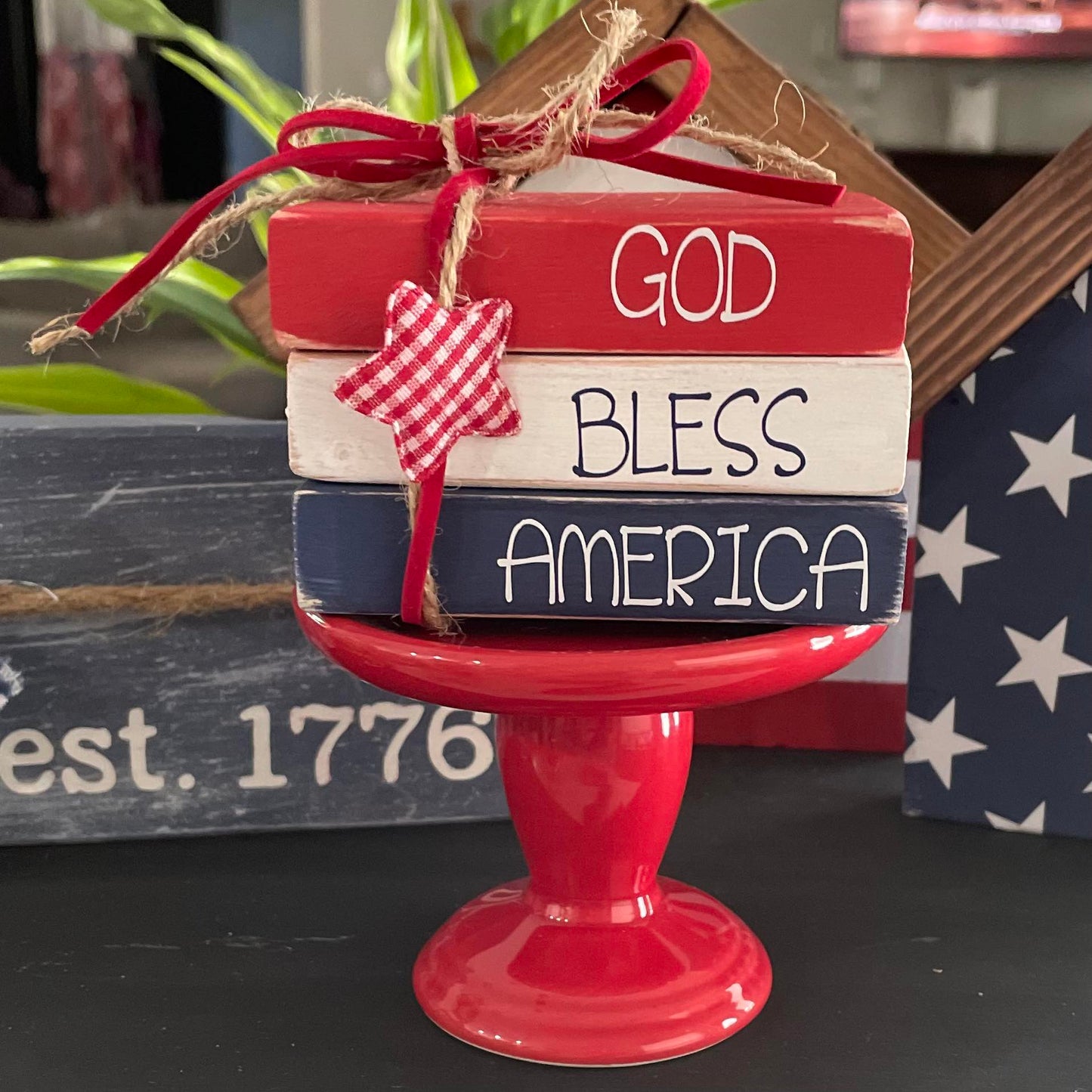 God Bless America Mini Book Stack
