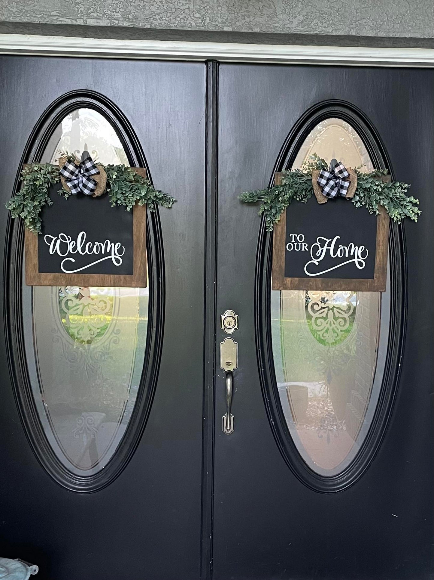 Square Double Door Hanger Signs