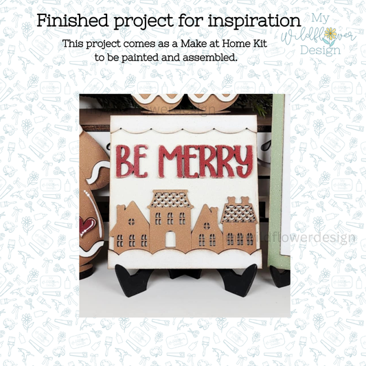 Make at Home - Be Merry - Square Insert