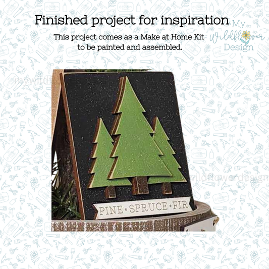 Make at Home - Christmas Trees - Square Insert