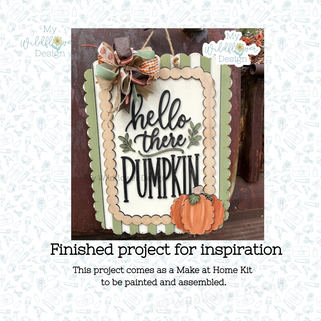 Make at Home Kit - Hey There Pumpkin Door Hanger