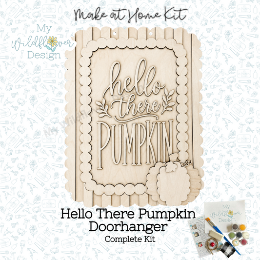 Make at Home Kit - Hey There Pumpkin Door Hanger