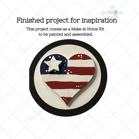 Make at Home Patriotic Heart Interchangeable Insert