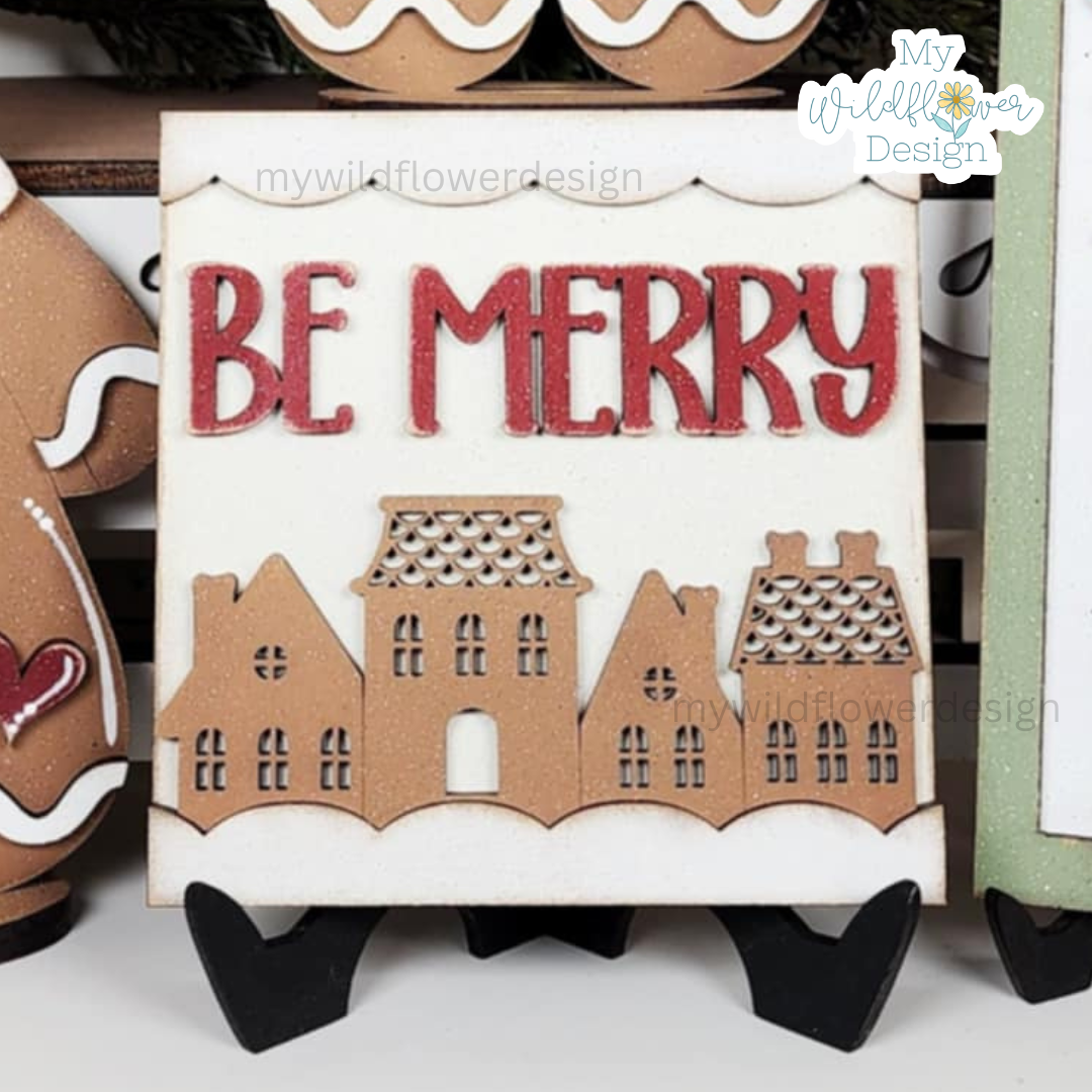 Be Merry Square Interchangeable Sign