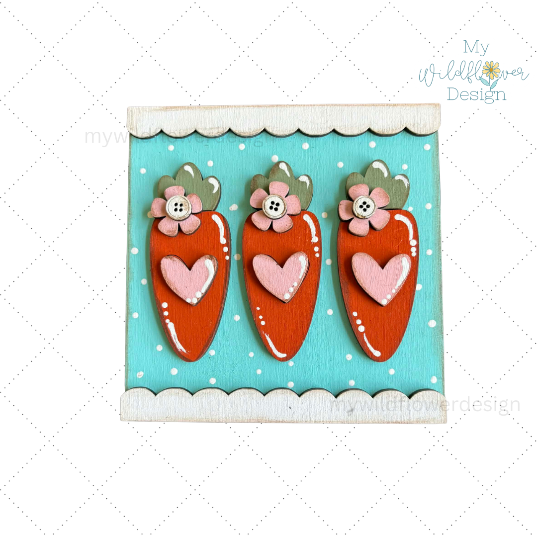 Carrot Trio Square Interchangeable Sign