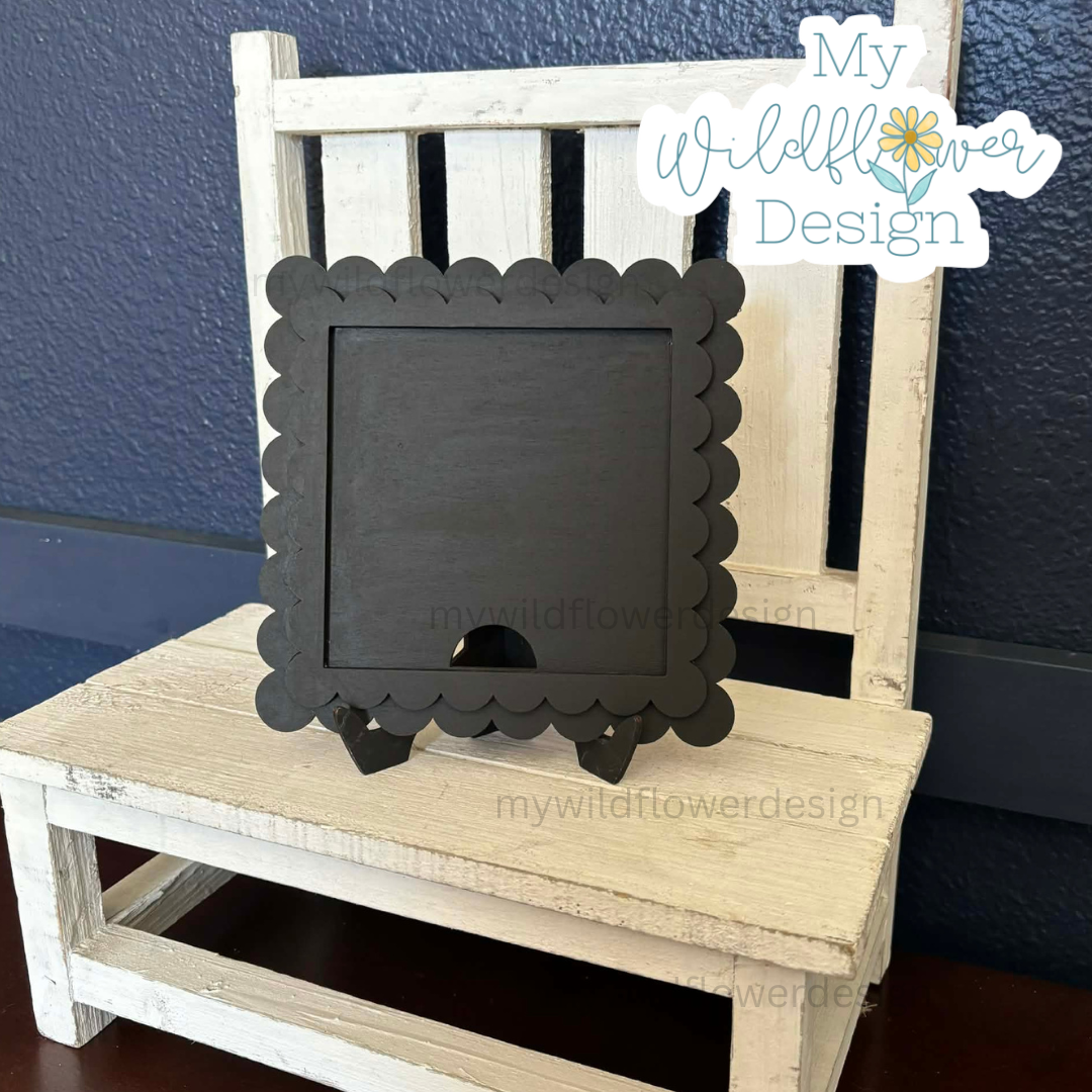 Scalloped Square Interchangeable Frame