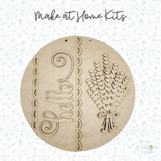 Make at Home Kit - hello Lavender Door Hanger