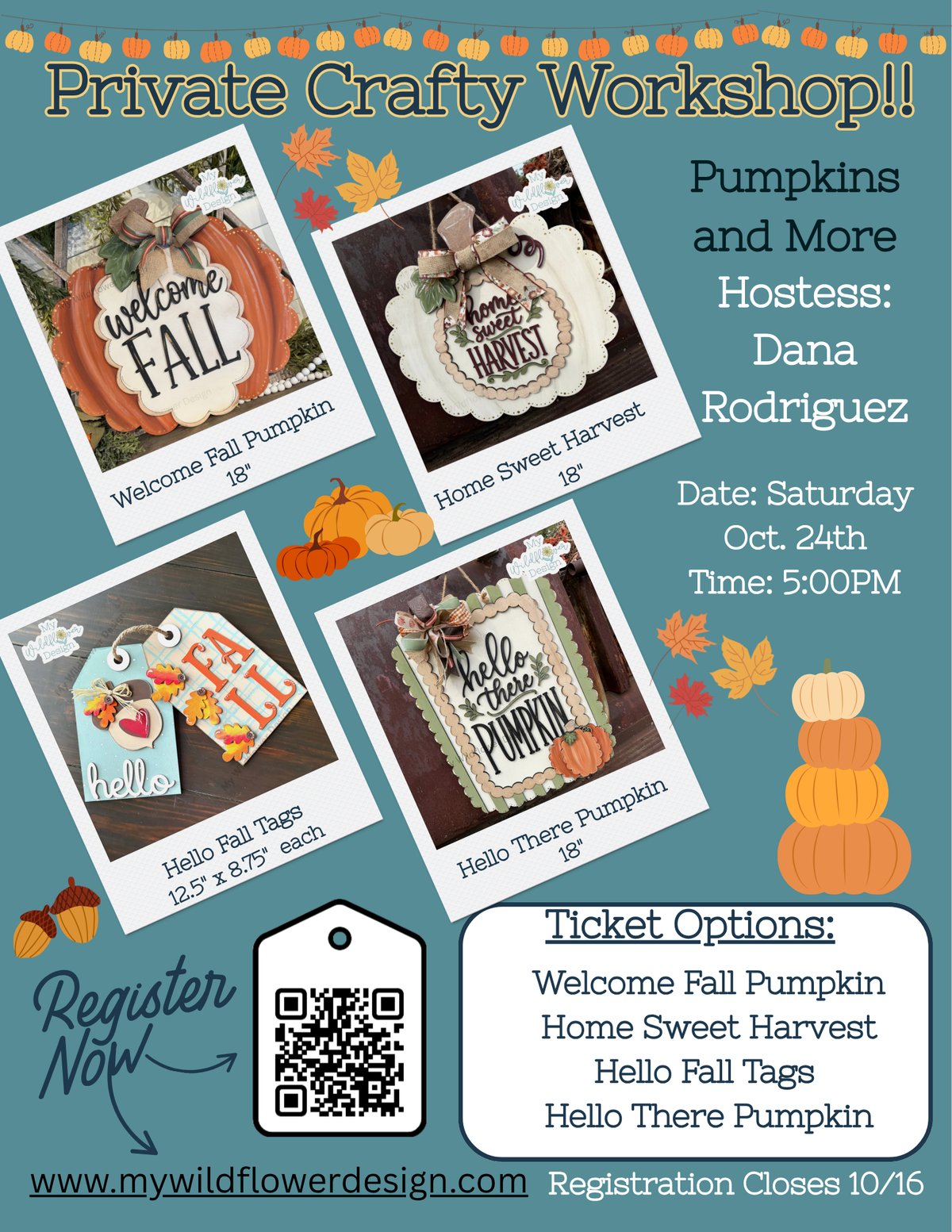 Private - Workshop - Dana Rodriguez's Pumpkins and More Workshop