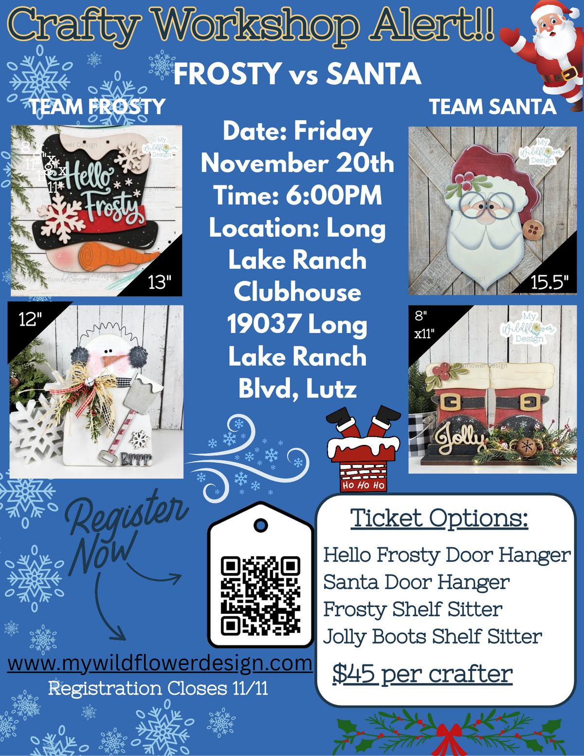 Public - Workshop - Frosty vs Santa at Long Lake Ranch