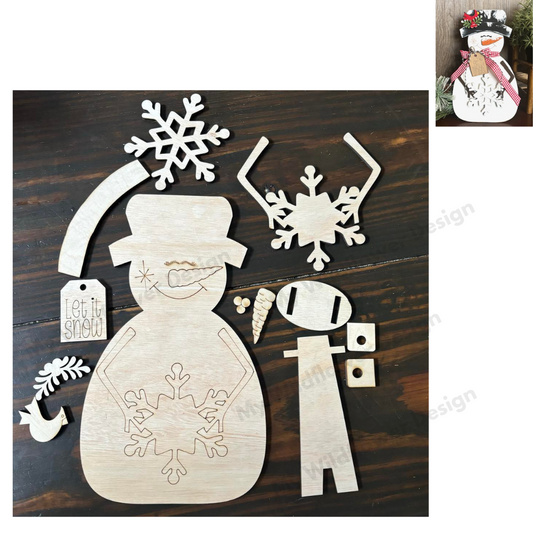 Make at Home Kit - Snowman Shelf Sitter