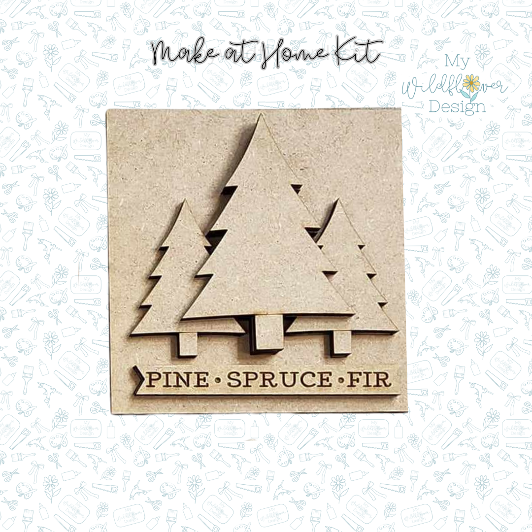 Make at Home - Christmas Trees - Square Insert