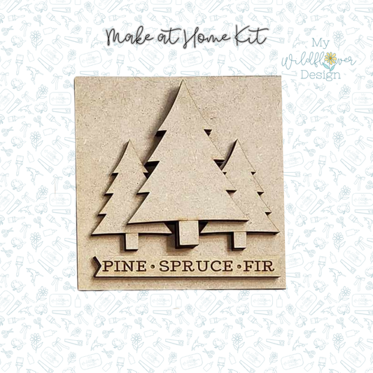 Make at Home - Christmas Trees - Square Insert