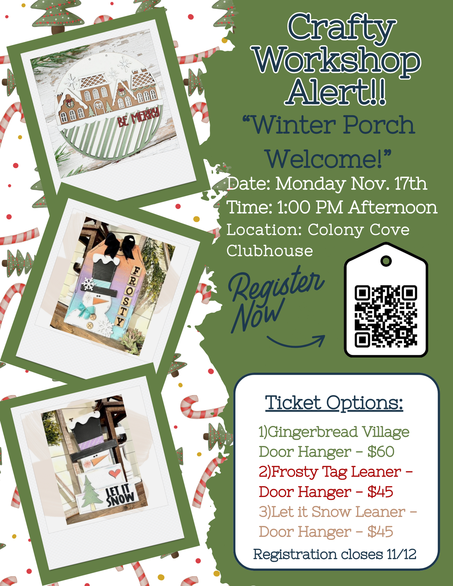 Public- Workshop - Winter Porch Welcome Workshop at Colony Cove