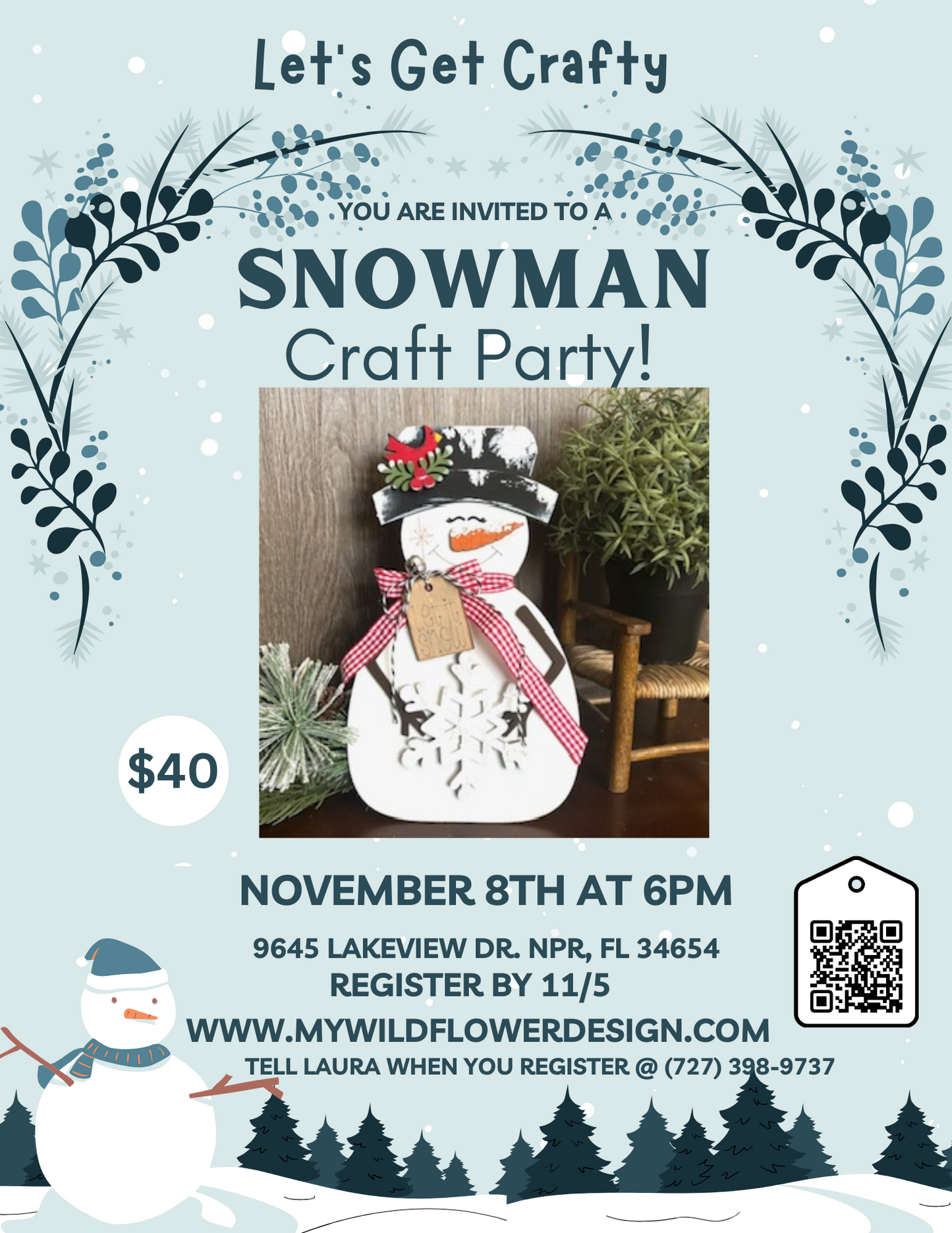 WORKSHOP - Laura Turner - Let's Get Crafty Snowman Workshop