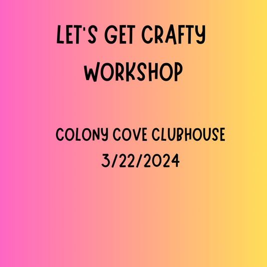 WORKSHOP - Colony Cove Flip Flop and Sunglasses Craft Workshop