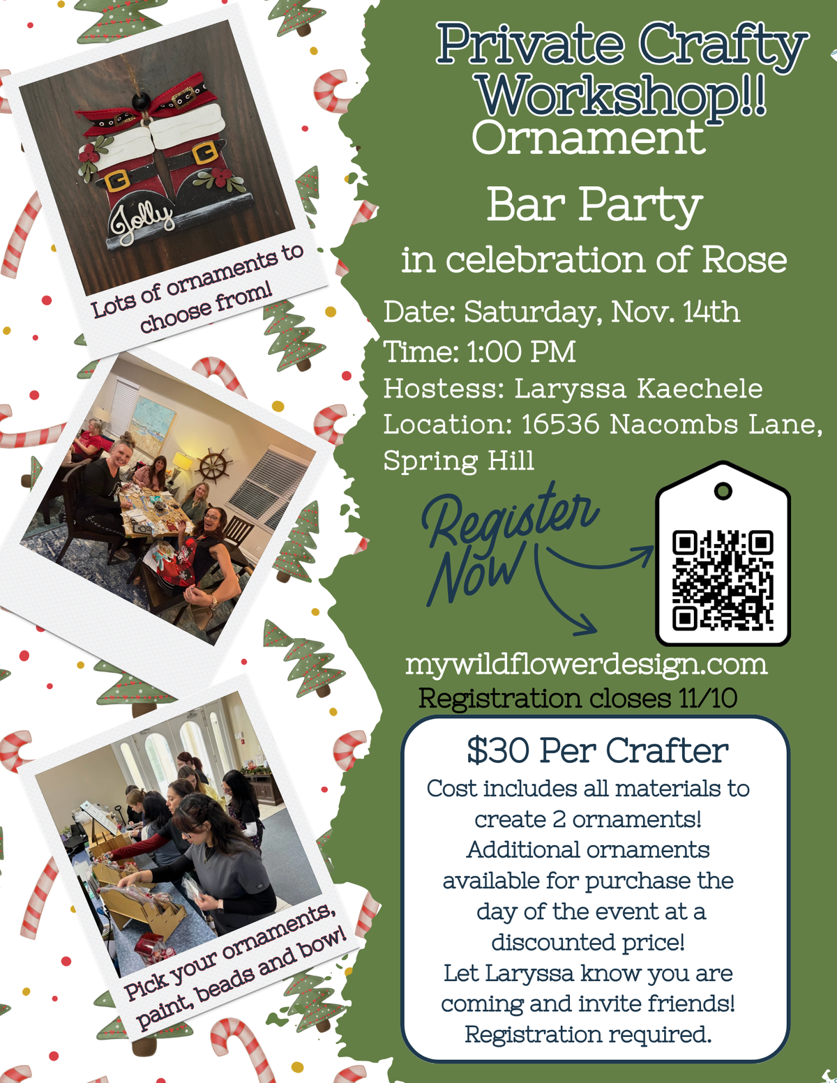 Private- Workshop - Laryssa Kaechele's Ornament Bar
