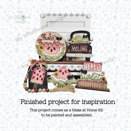 Make at Home Kit - Vintage Watermelon Decor Set/ Tray Kit