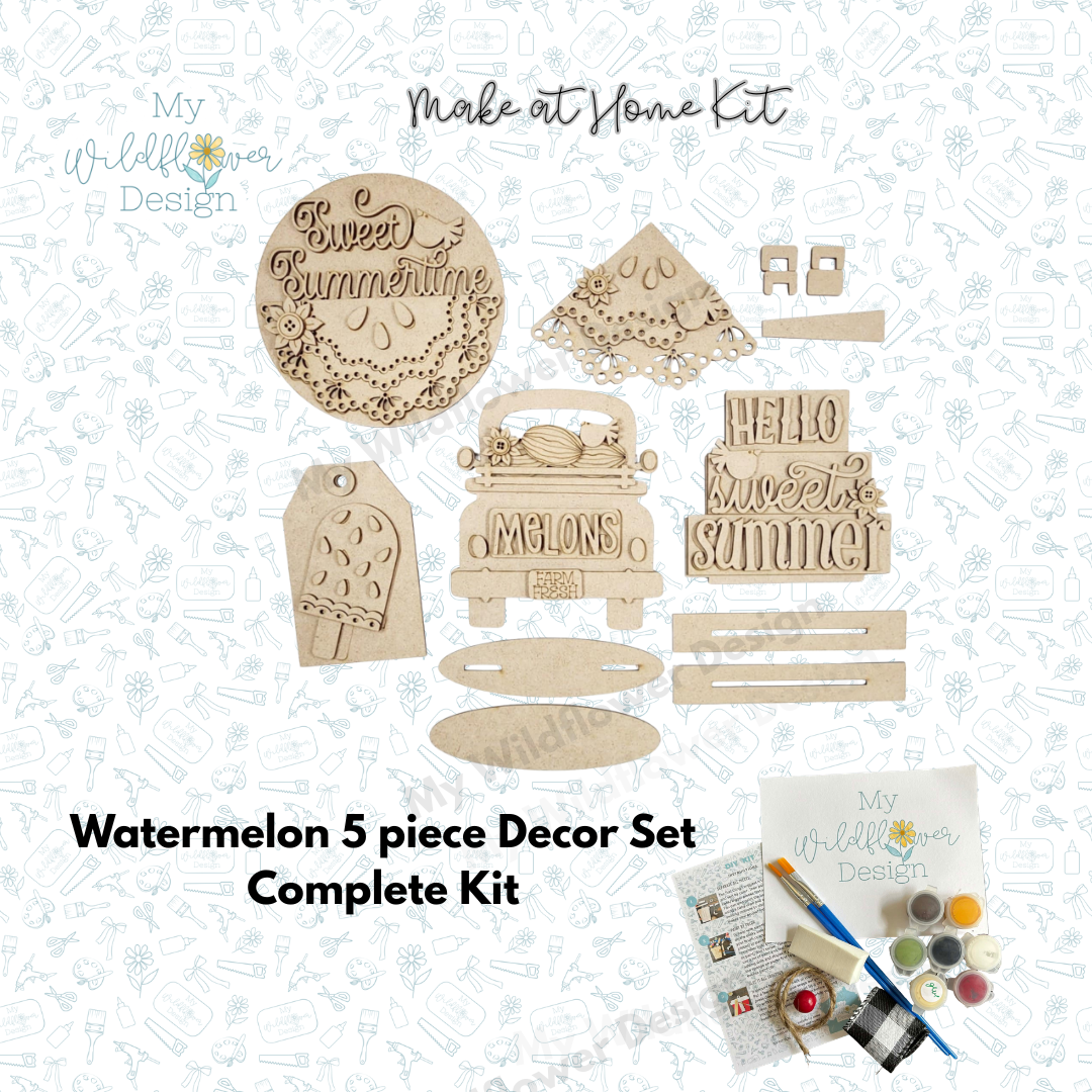 Make at Home Kit - Vintage Watermelon Decor Set/ Tray Kit