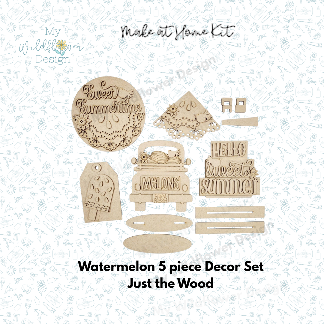 Make at Home Kit - Vintage Watermelon Decor Set/ Tray Kit