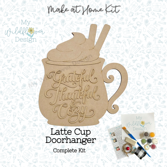 Make at Home Kit - Latte Cup Doorhanger