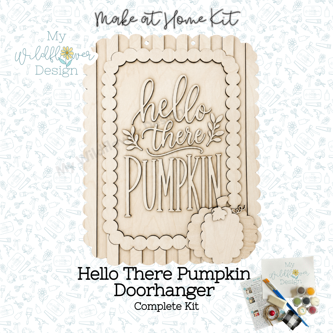 Make at Home Kit - Hey There Pumpkin Door Hanger