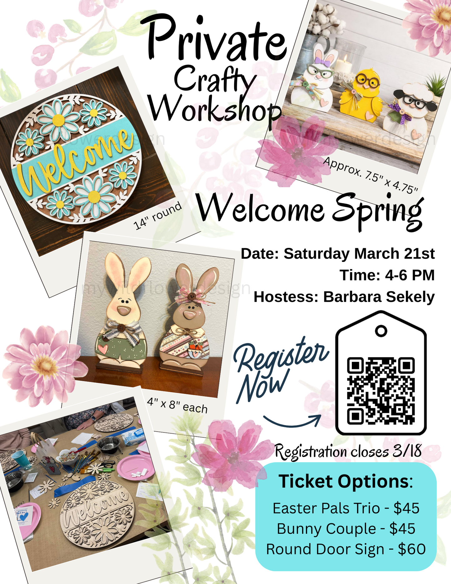 Private- Workshop - Barbara Sekely's Welcome Spring Workshop