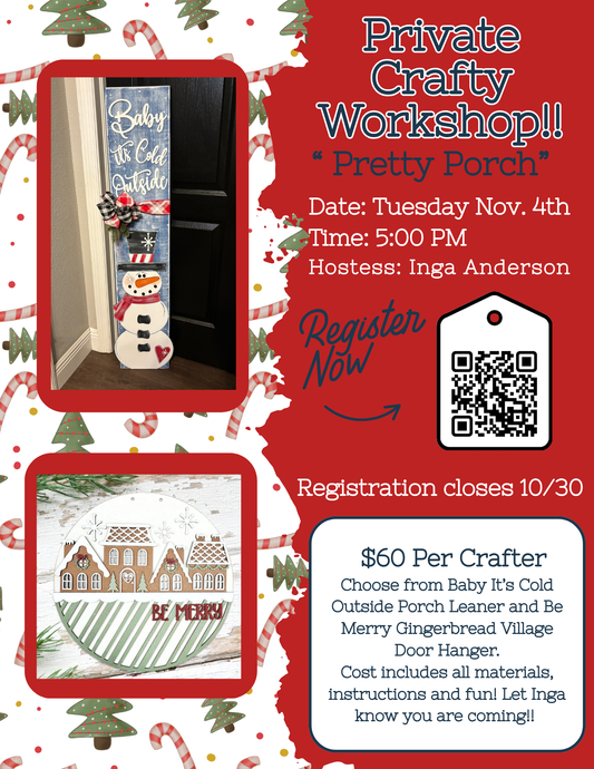 Private- Workshop - Inga Anderson's Pretty Porch Workshop