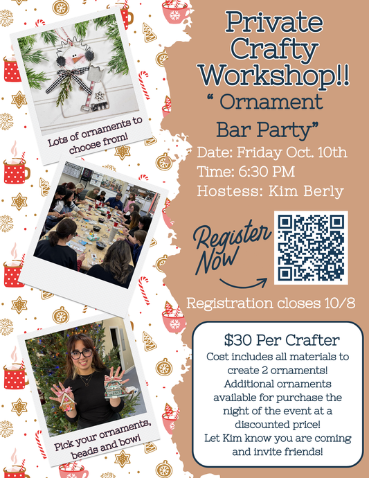Private- Workshop - Kim Berly's Ornament Bar