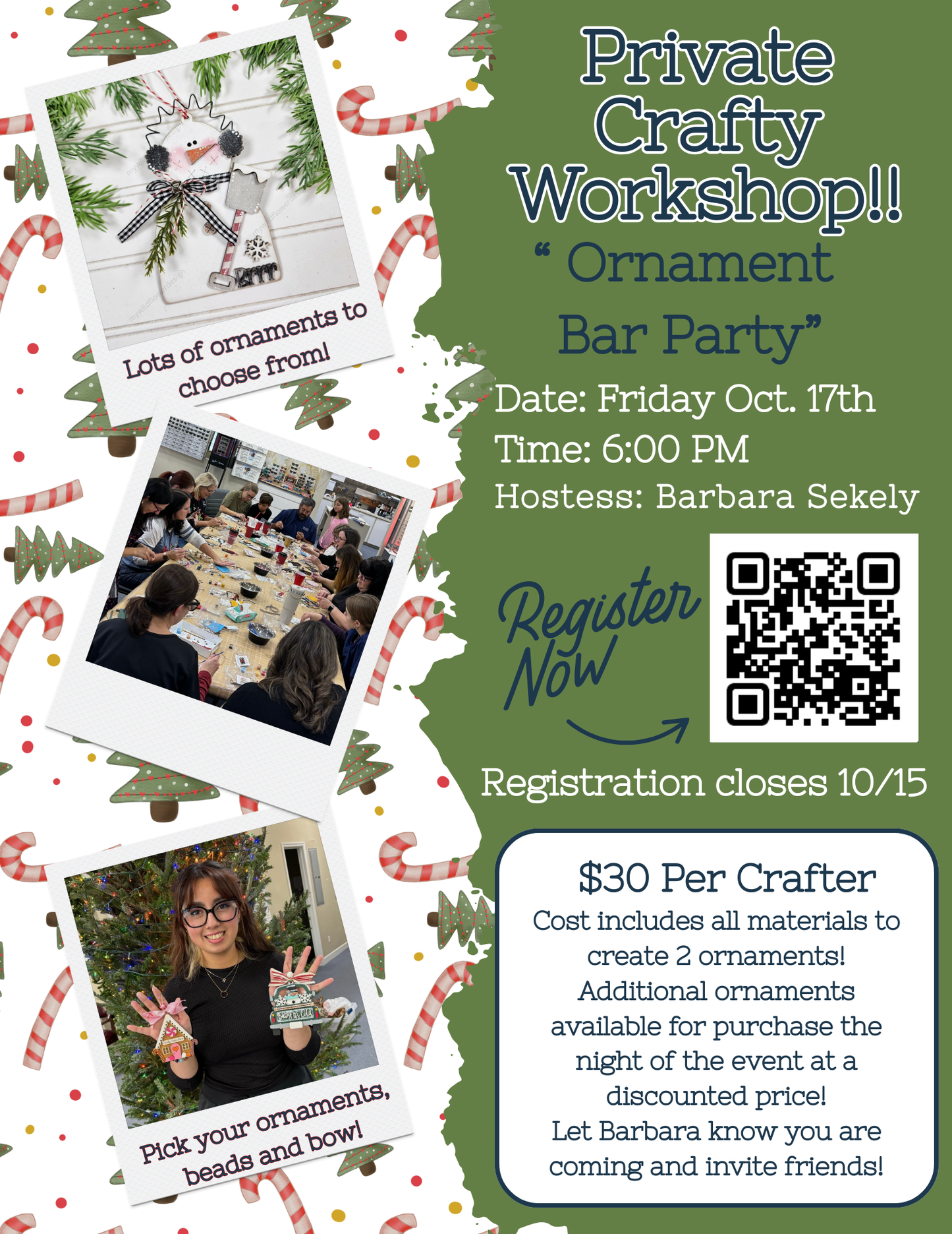 Private- Workshop - Barbara Sekely's Ornament Bar