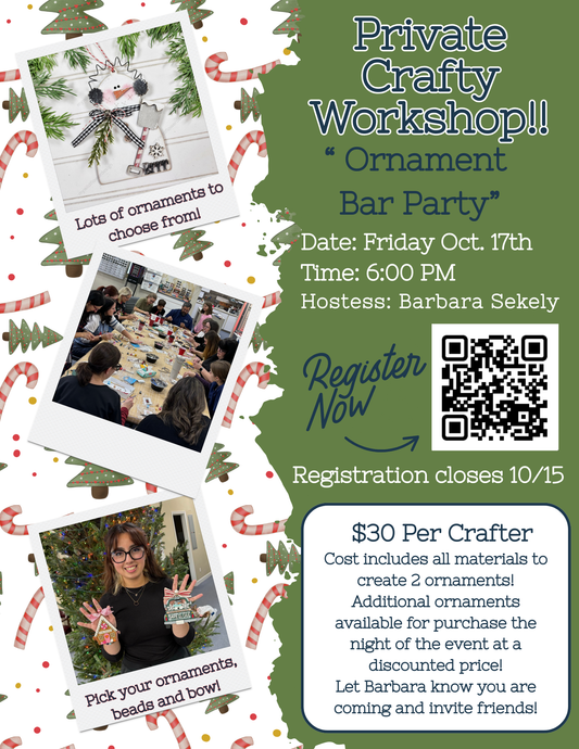 Private- Workshop - Barbara Sekely's Ornament Bar