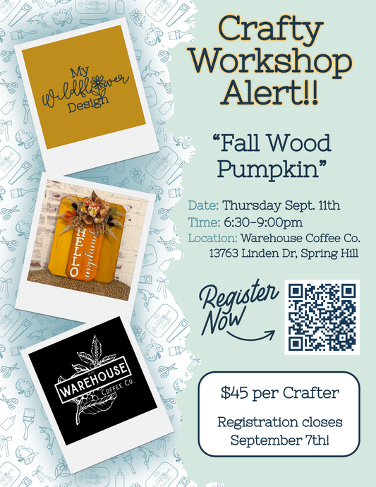 Public Workshop - Fall Wood Pumpkin at Warehouse Coffee Co