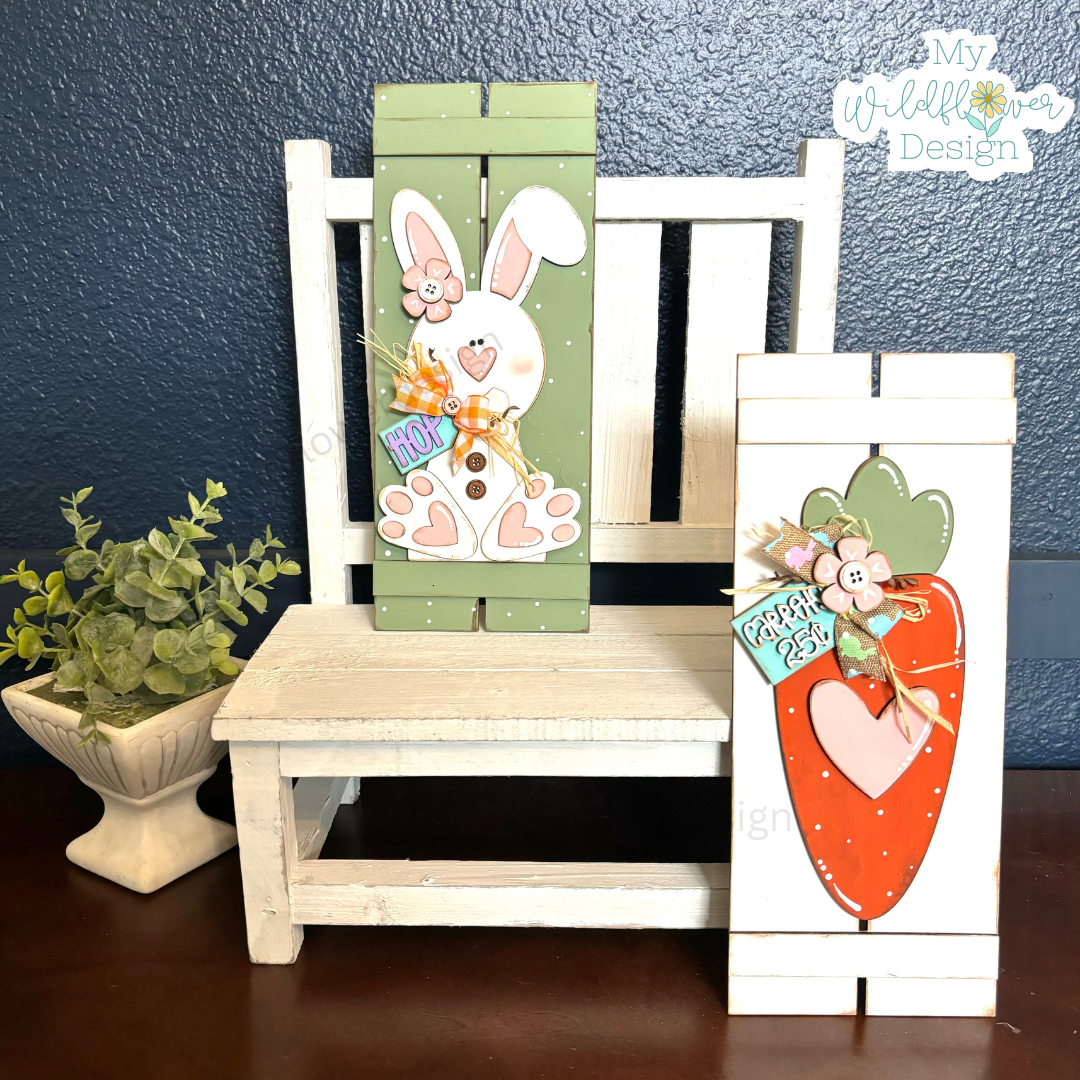 Bunny & Carrot Pallet Leaner