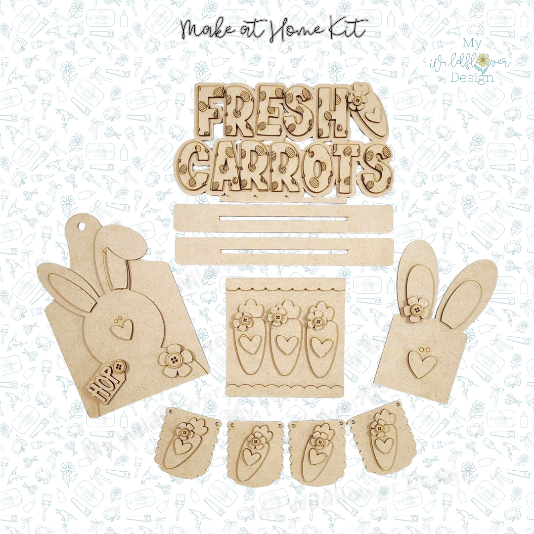 Make at Home Kit - Fresh Carrots Decor Set/ Tray Kit