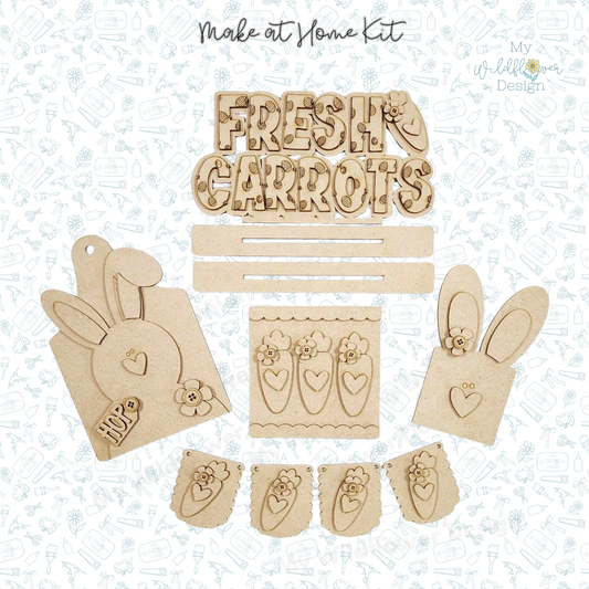 Make at Home Kit - Fresh Carrots Decor Set/ Tray Kit