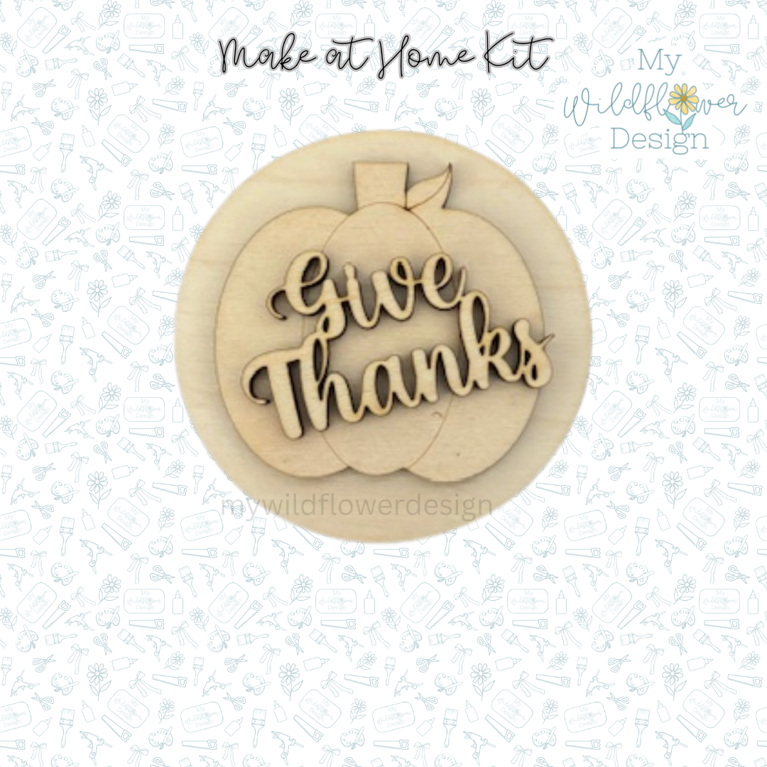 Make at Home Give Thanks Interchangeable Insert