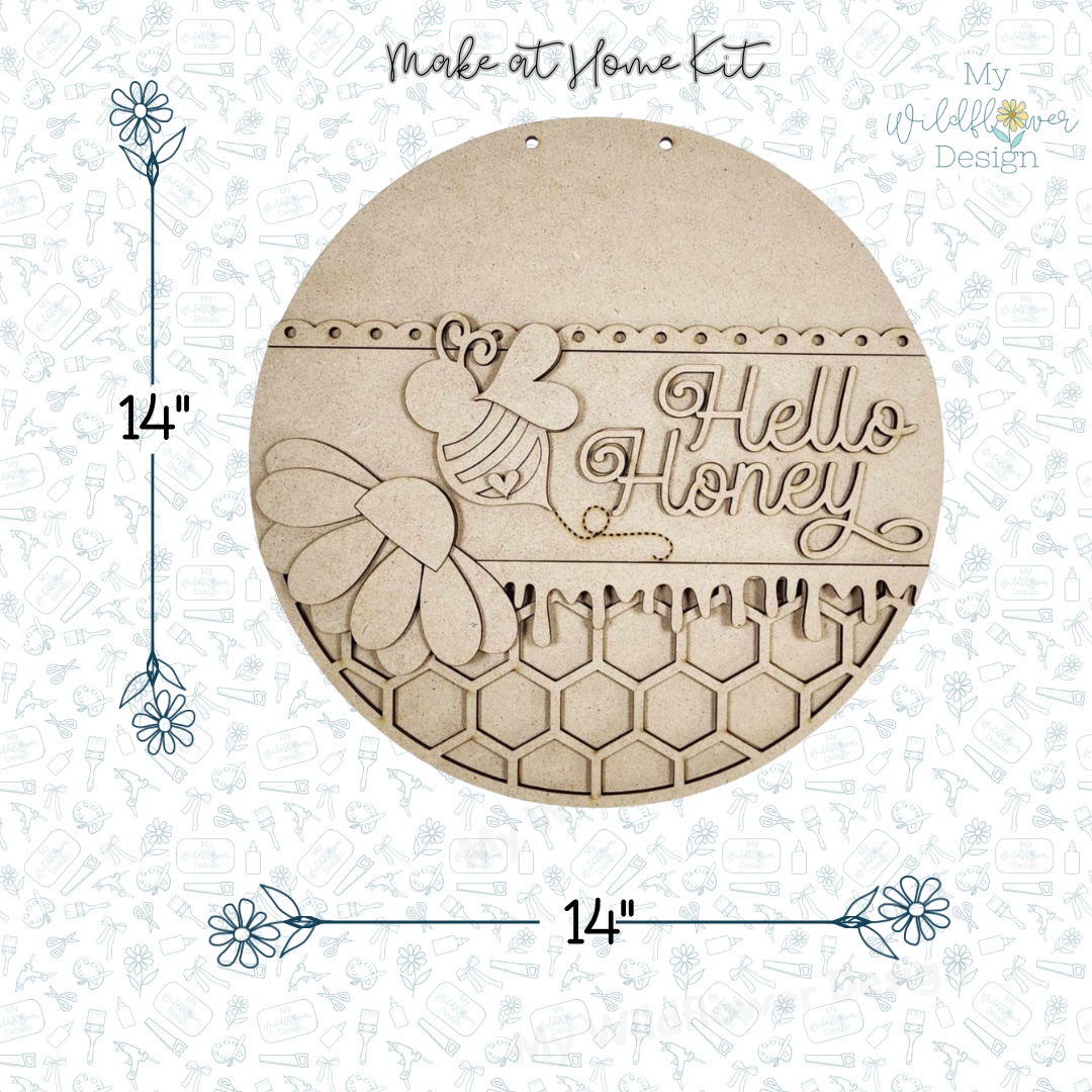 Make at Home Kit - hello Honey Door Hanger