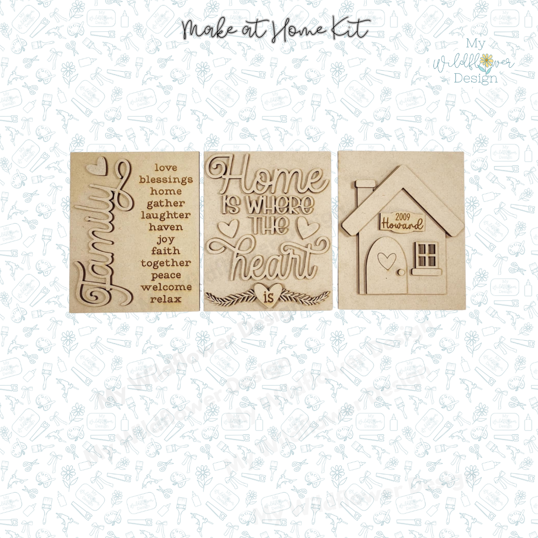 Make at Home Kit - Home is where the Heart is Collection Interchangeable