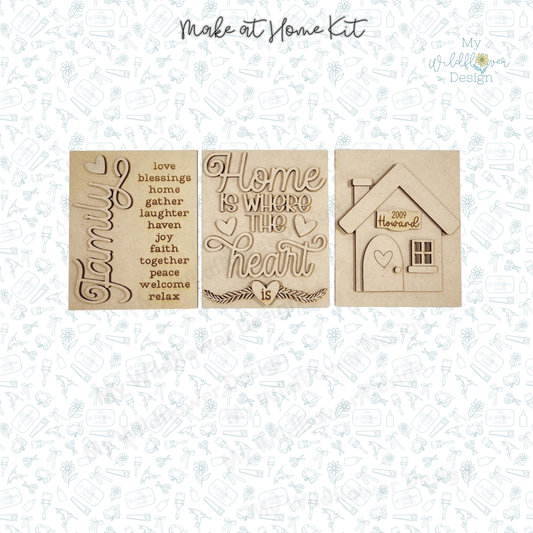 Make at Home Kit - Home is where the Heart is Collection Interchangeable