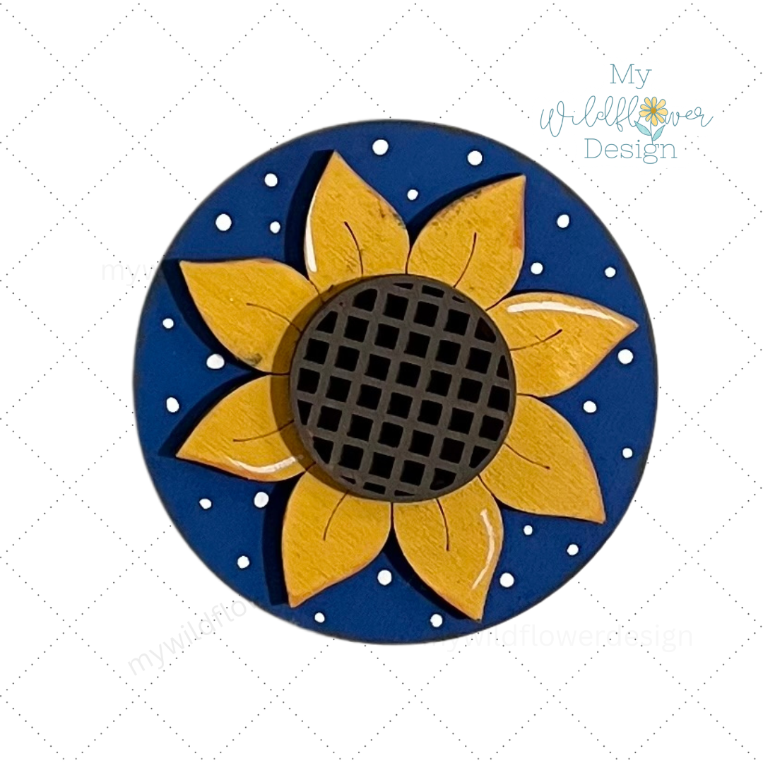 Navy Dotted Sunflower Interchangeable Insert