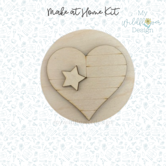 Make at Home Patriotic Heart Interchangeable Insert