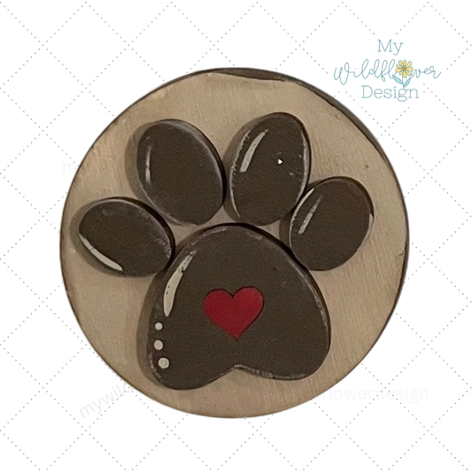 Paw Print Interchangeable Insert