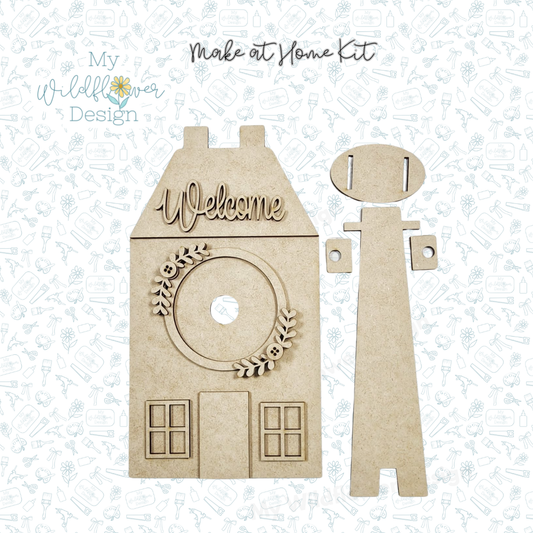 Make at Home Kit - Welcome Saltbox House Interchangeable Frame