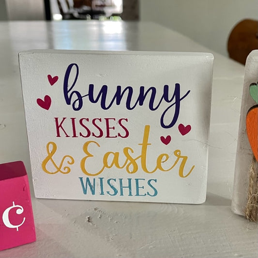 Bunny Kisses Mini Sign